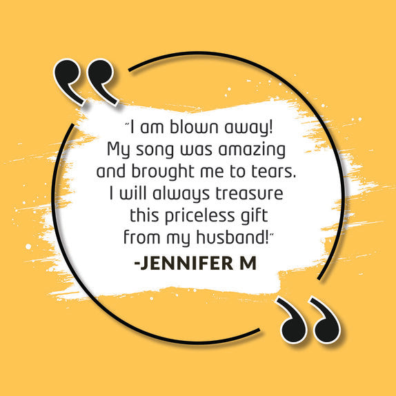 Customer review: "The song was amazing — I’ll always treasure this priceless gift."